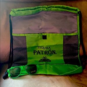 Patron bag with matching sun glasses